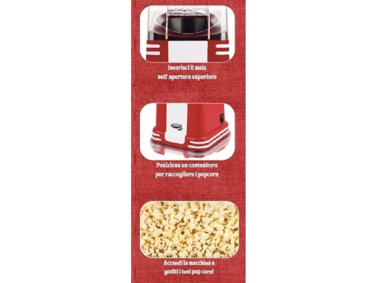 Macchina per pop corn retro