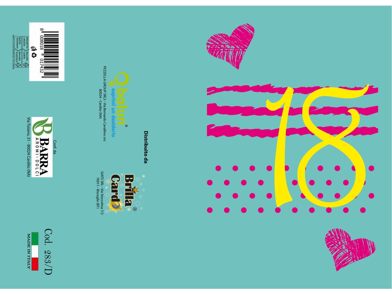 Biglietto auguri laminato 283