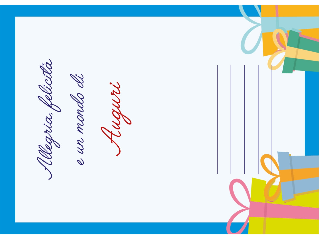 Biglietto auguri laminato 224