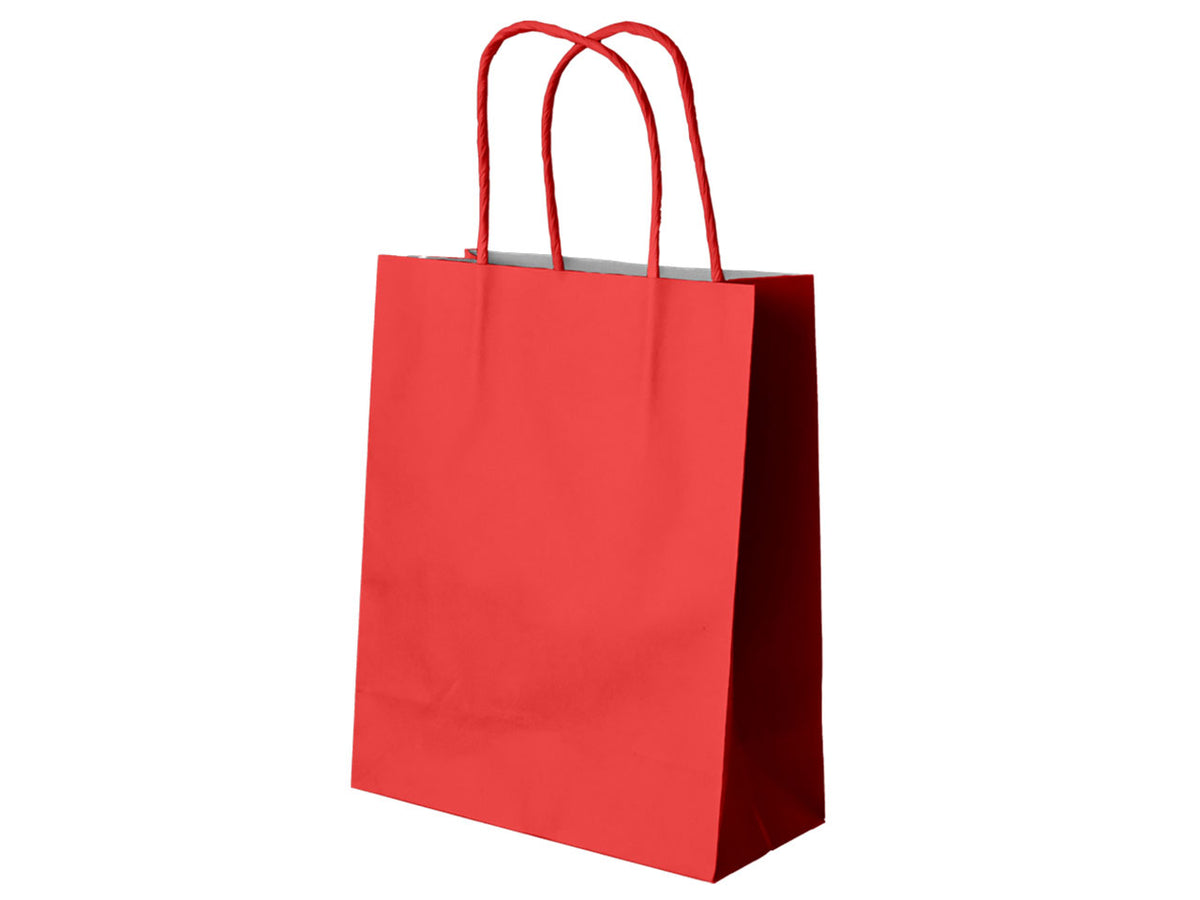 Shopper di carta rosso 24x12x30cm