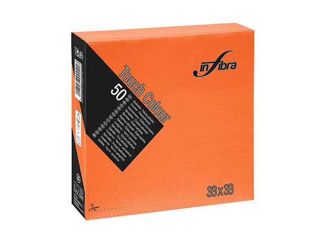 Tovagliolo touch 33x33 50 pezzi arancio i-0331