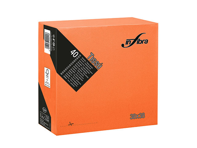 Tovagliolo tissu 38x38 40 pezzi arancio i-0459