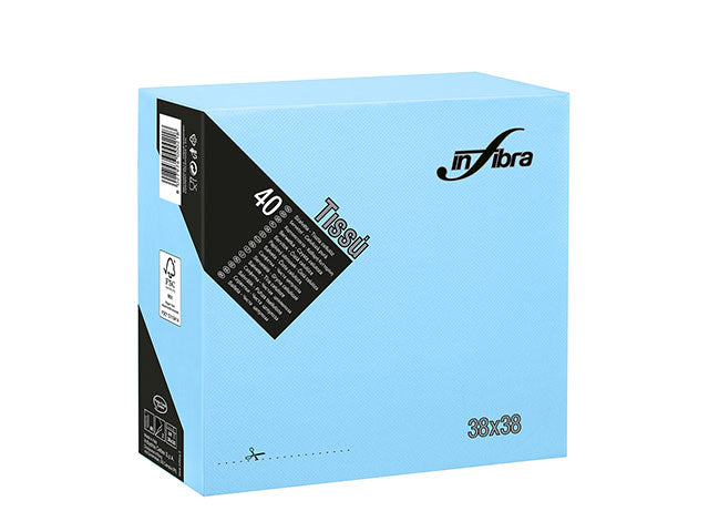 Tovagliolo tissu 38x38 40 pezzi celeste i-0530