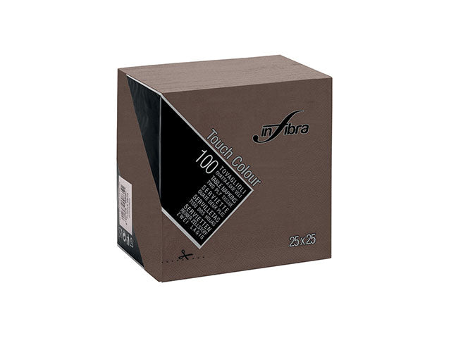 Tovagliolo touch 25x25 100 pezzi cacao i-0492