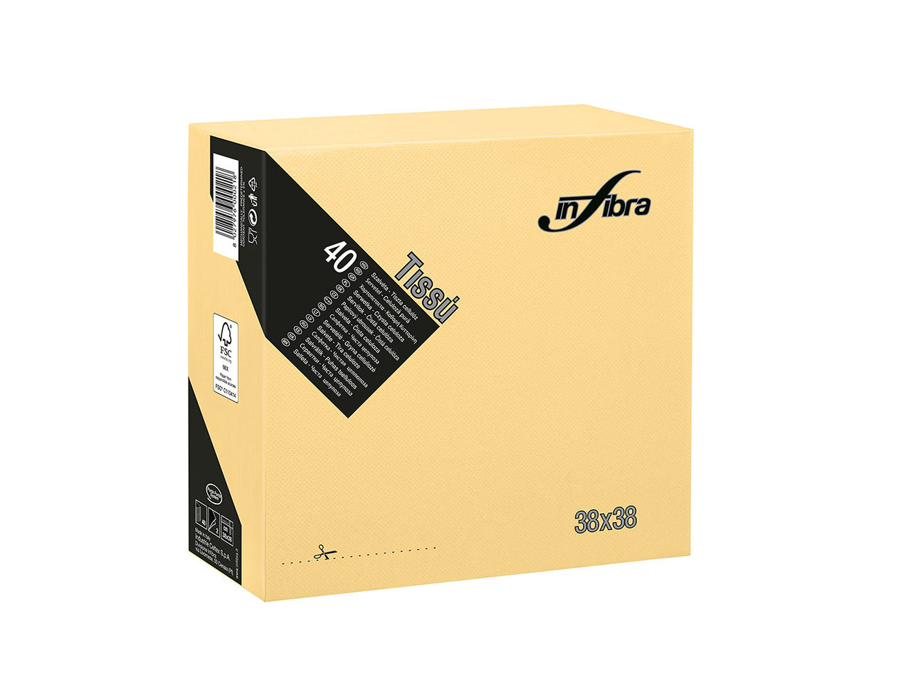 Tovagliolo tissu 38x38 40 pezzi crema i-0465