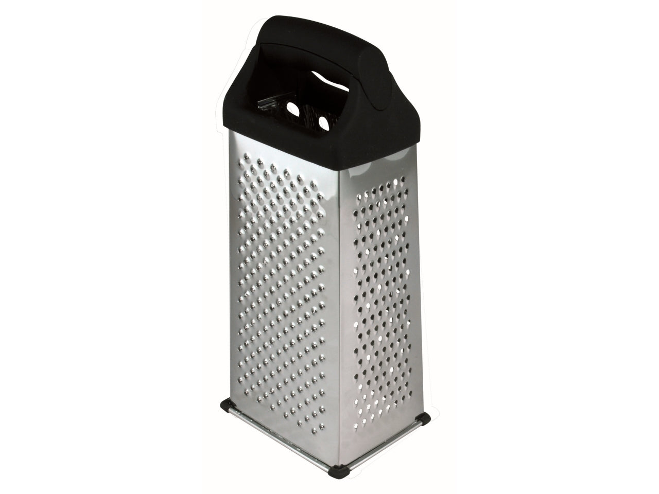 Grattugia a torre 4facce in acciaio inox e abs 10,5x8xh.24cm