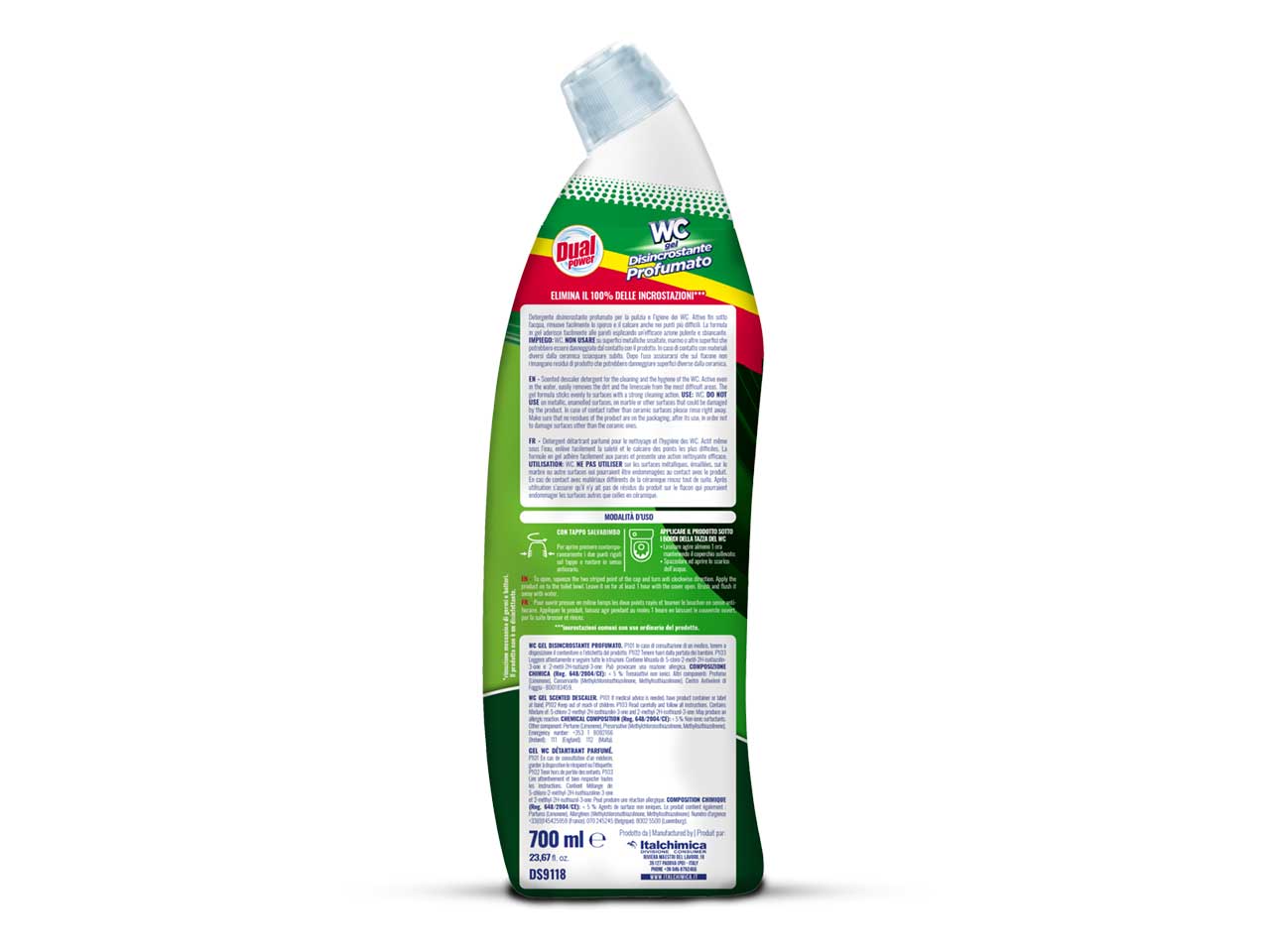 Dual power wc gel disincrostante profumato 700ml $