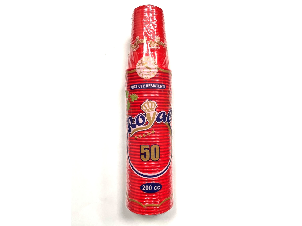 Bicchieri colore rosso capacita' 200cc la confezione comprende 50 bicchieri royal