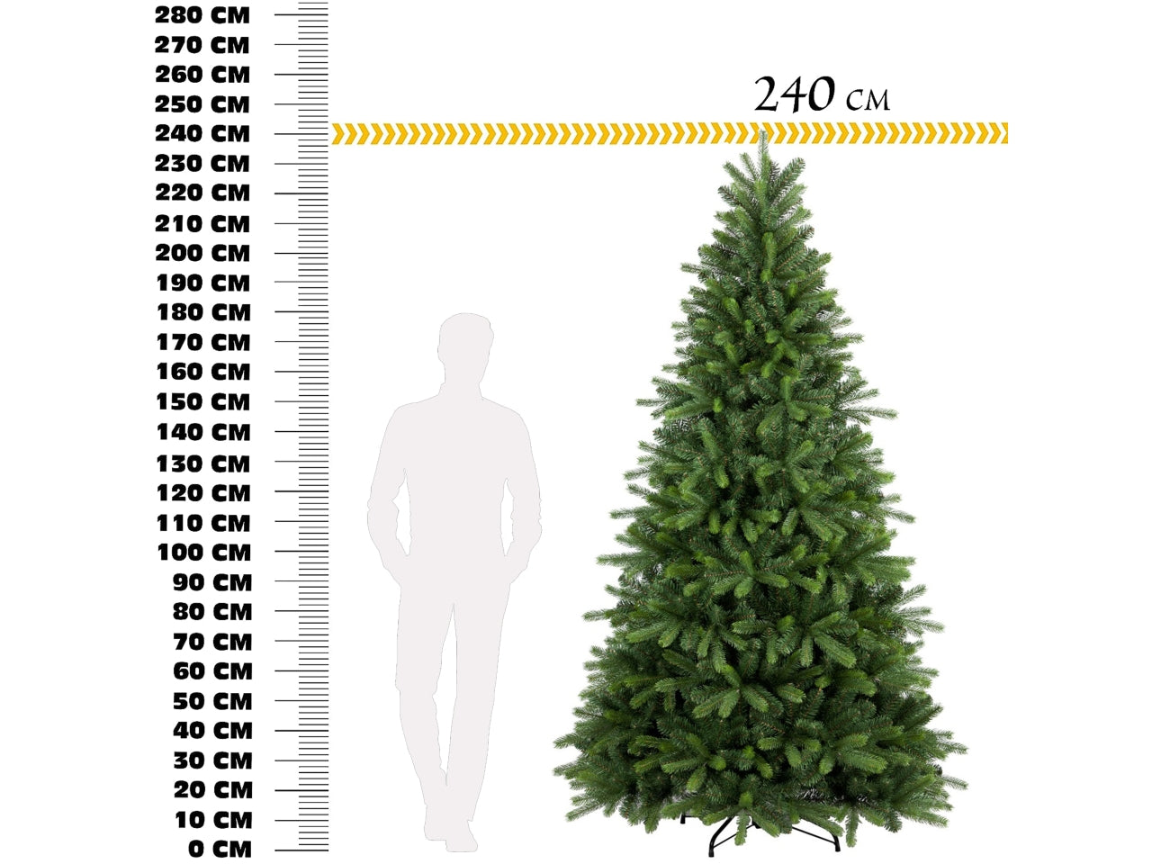 Albero Miami 240cm 2406 rami diametro 140cm pe+pvc montaggio ad ombrello