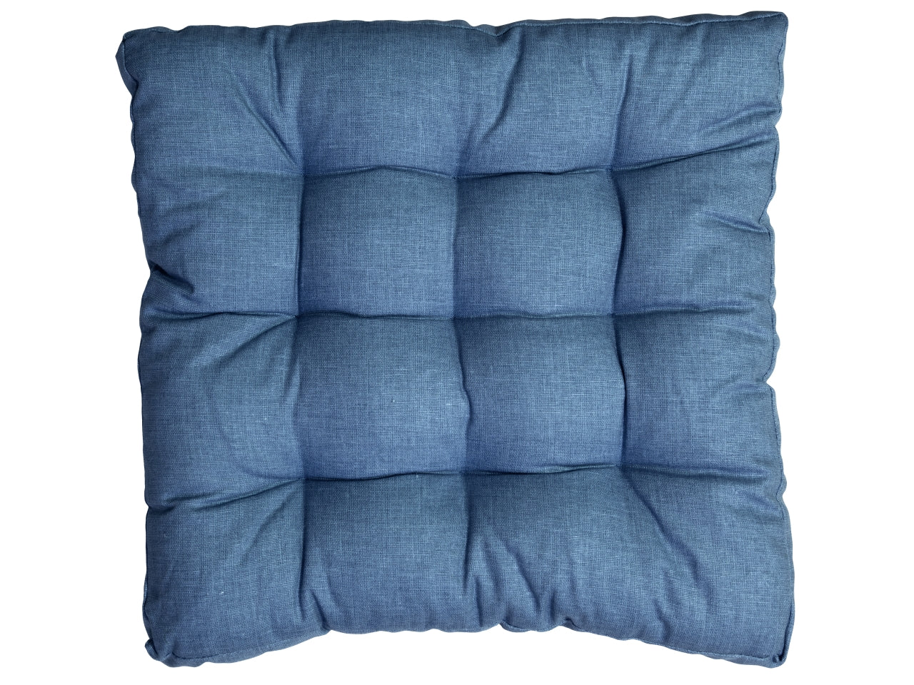 Coprisedia bordato 9 punti 40x40cm blu