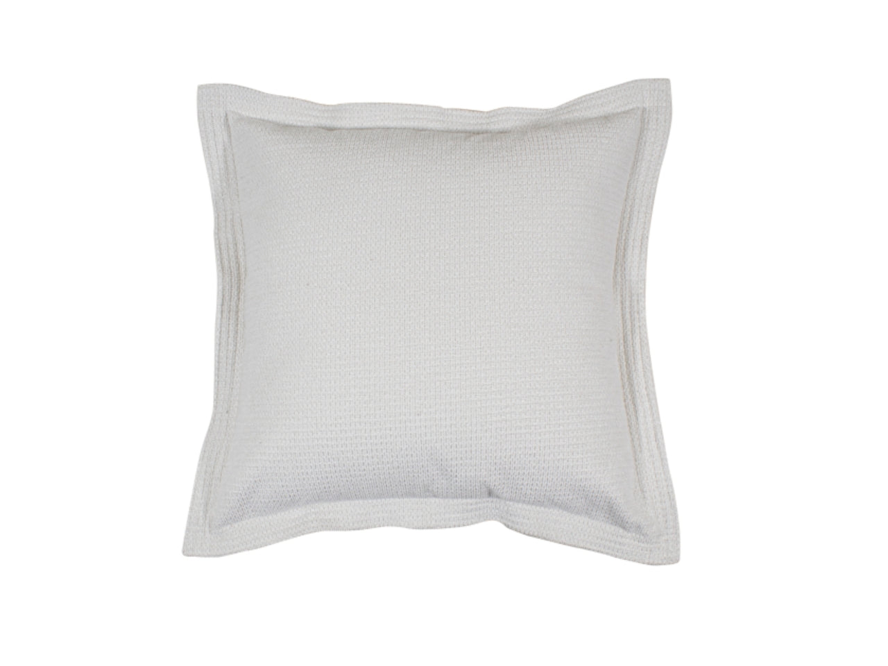 Cuscino d'arredo con pattina bianco 50x50cm