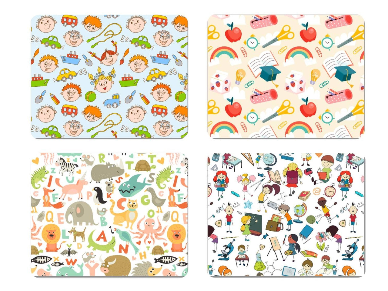 Tovaglietta americana per bambini rettangolare in poliestere multicolor 35x50 cm - Cotton & Color