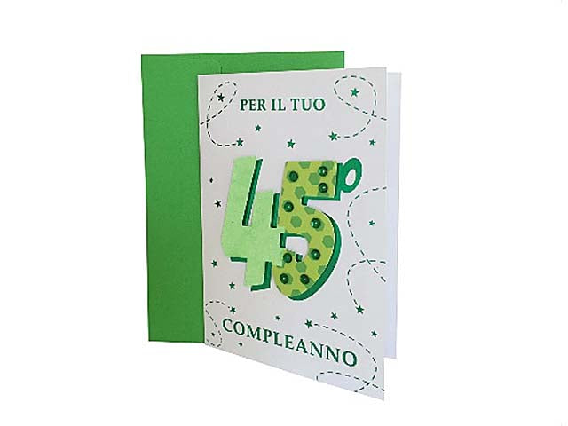 Biglietto auguri buon compleanno per 45 anni