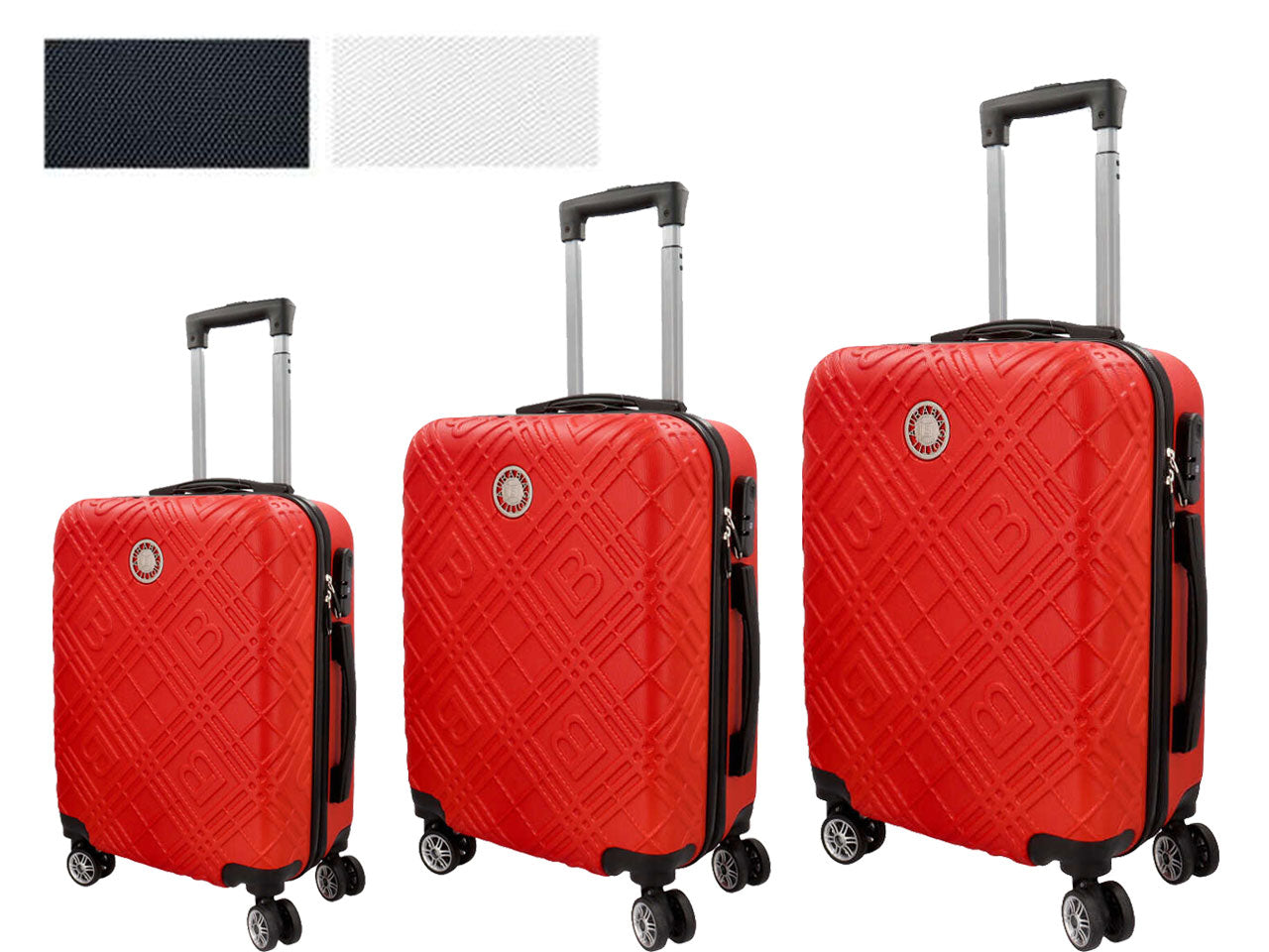 Set trolley in colori assortiti, 4 ruote, set da 3 pezzi, 45x35x75 cm, 40x29x65 cm, 35x24x56 cm - Laura Biagiotti