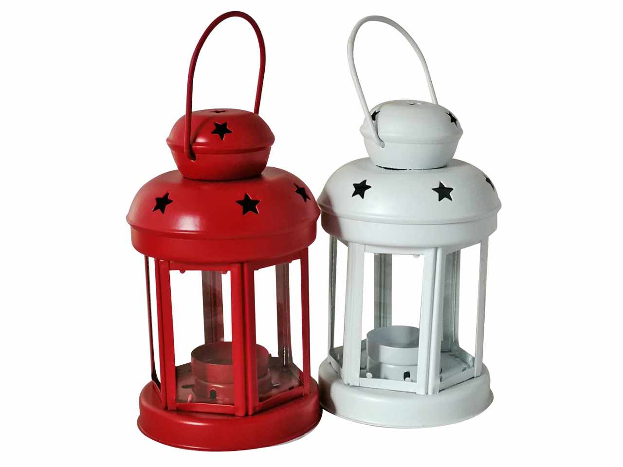 Lanterna ferro vetro di natale