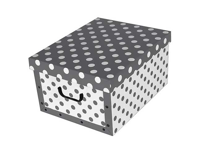 Bauletto 51x37x24 pois grey
