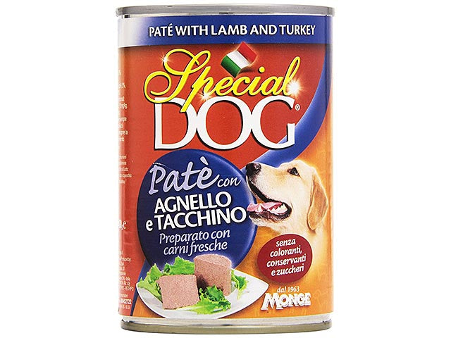 Special dog pate' 400gr agnello/tacchi.