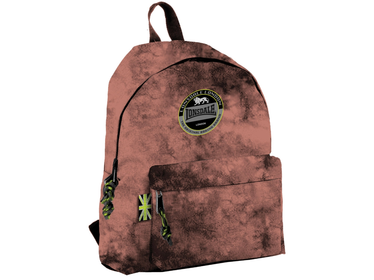 Zaino americano Lonsdale rusty in poliestere marrone 32x13x42 cm