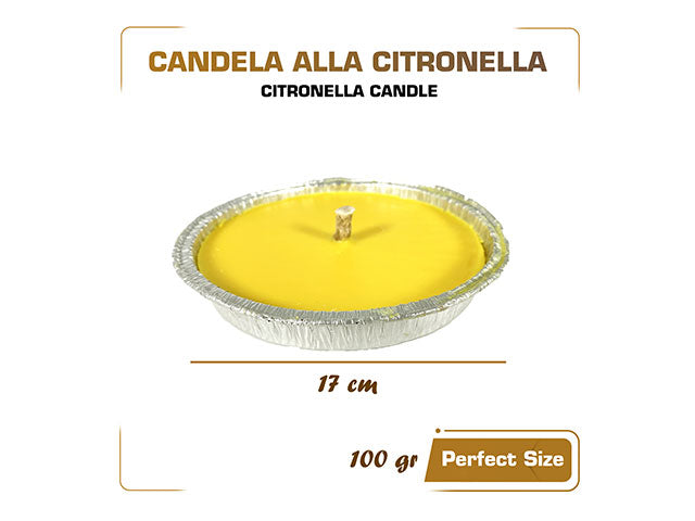 Candela citronella alluminio 17cm cz03