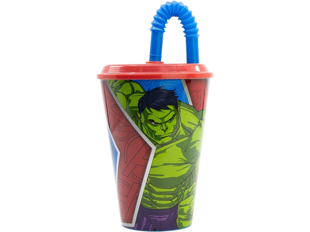 Avengers bicchiere con cannuccia 430ml