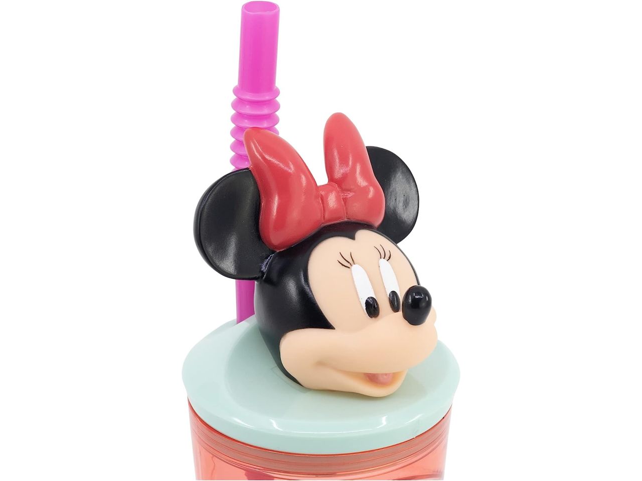 Minnie bicchiere con cannuccia 3d tritan