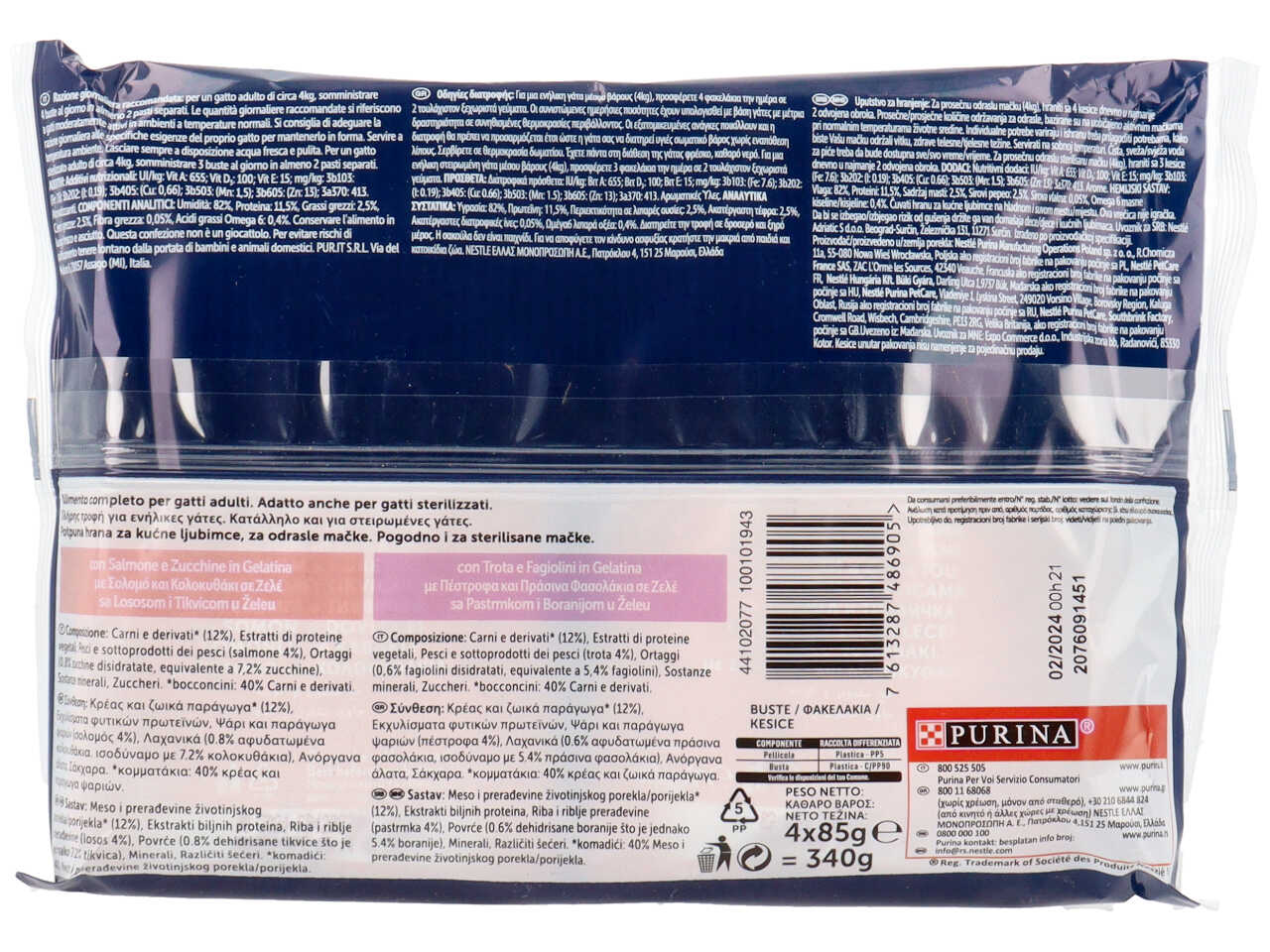 Felix ghiottonerie verdure e pesce 4x85gr 61204