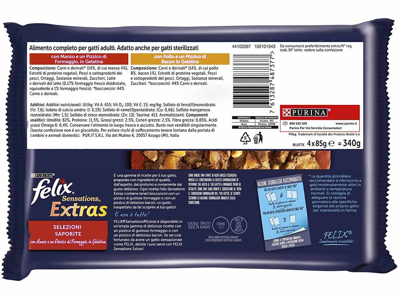 Felix sensatios extra selez.deliziose 4x85gr 61230