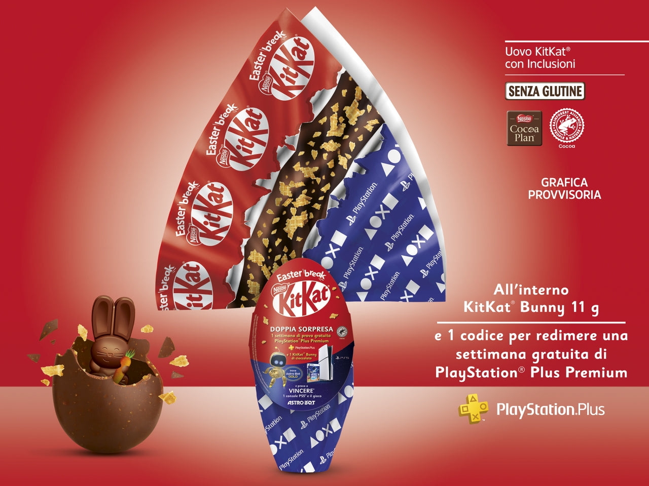 Kit kat uovo di cioccolato 240g con sorpresa