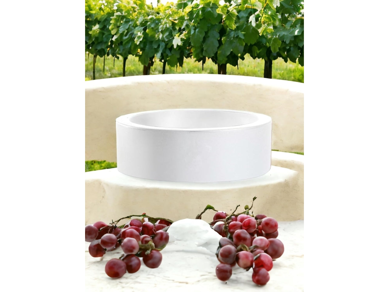 Linea echo vaso 30cm bianco