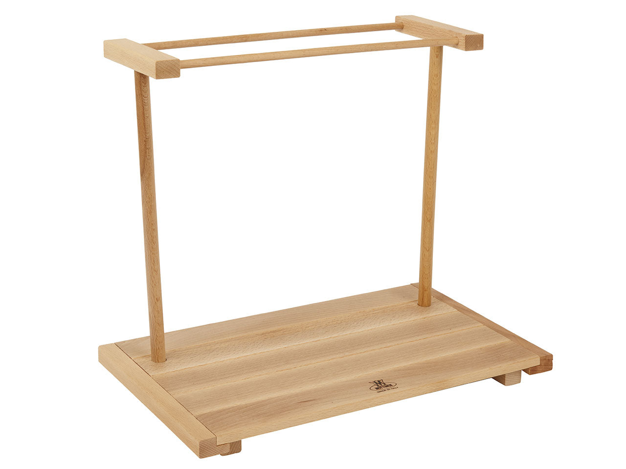 Tagliere con supporto in legno di faggio per affettati stile country 40x22,5x31 cm - Mottinox