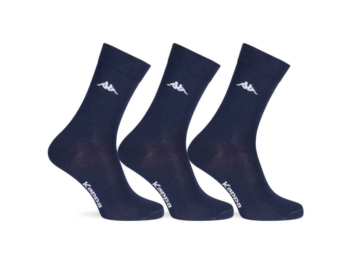 Calza corta Kappa da adulto in cotone e poliestere blu taglia 36/38