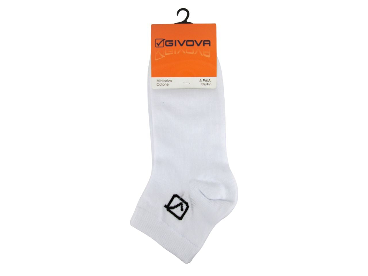 Minicalze da uomo in cotone, poliammide e poliestere bianco taglia 43/46, confezione da 3 - Givova