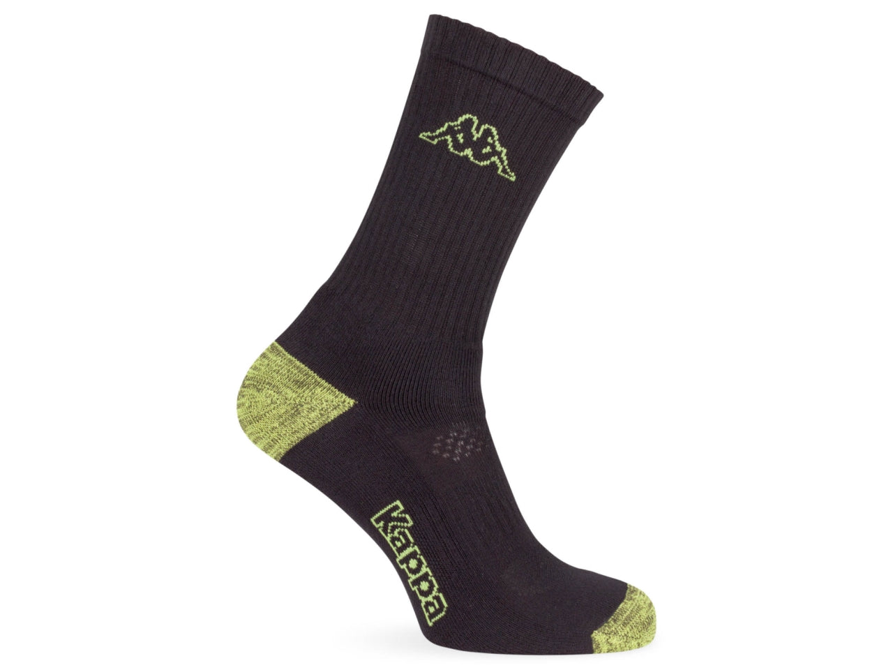 Calza corta padel da uomo maglia 1/2 spugna e pique' in cotone - pack da 1 paio - nero / lime 43/46