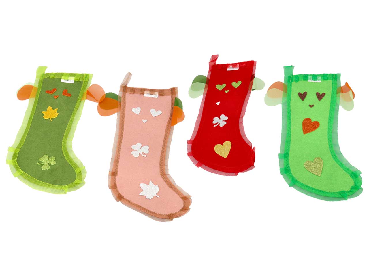 Calza pannolenci con cuori