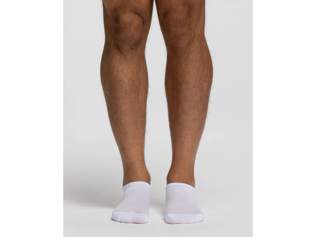 Minicalza in cotone da uomo polsino comfort, tallone rinforzato e punta rinforzata, set da 3 paia colore bianco taglia 43/46