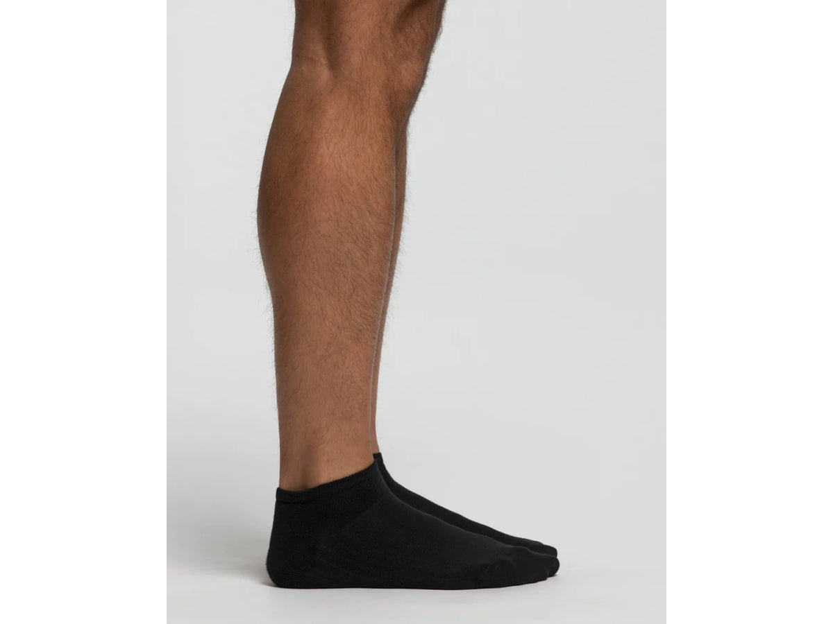 Minicalza in cotone da uomo polsino comfort, tallone rinforzato e punta rinforzata, set da 3 paia colore nero taglia 43/46