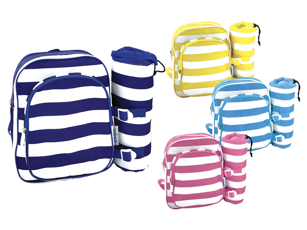 Zaino + portabottiglia frigo 12+1,5 3mm stripe in 4 assortimenti
