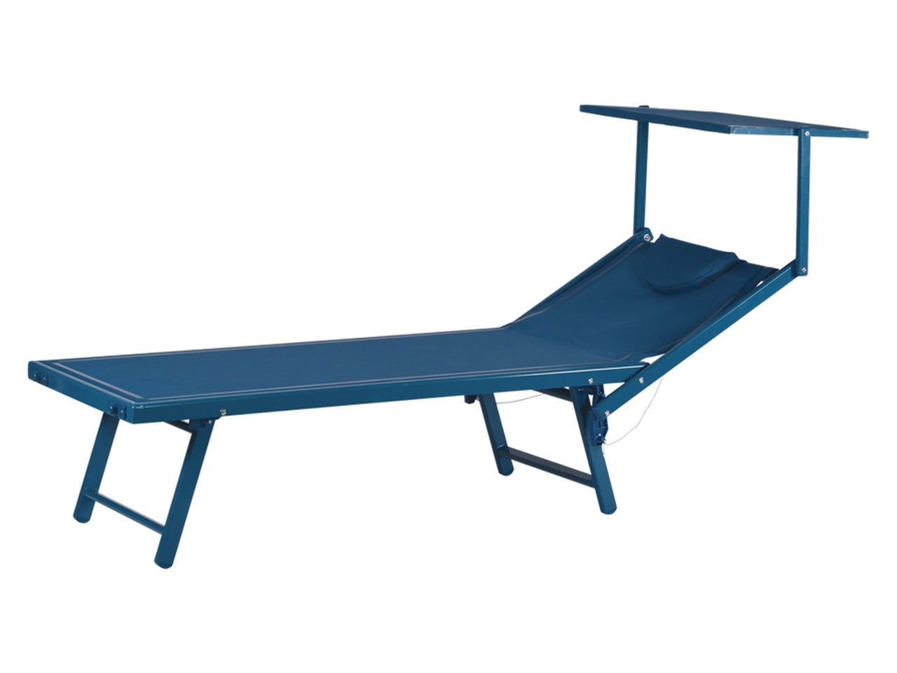 Lettino mare king alluminio/txt 2x1 189x61x38cm blu