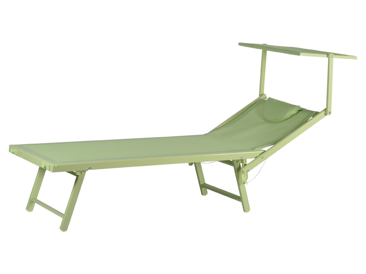 Lettino mare king alluminio/txt 2x1 189x61x38cm salvia