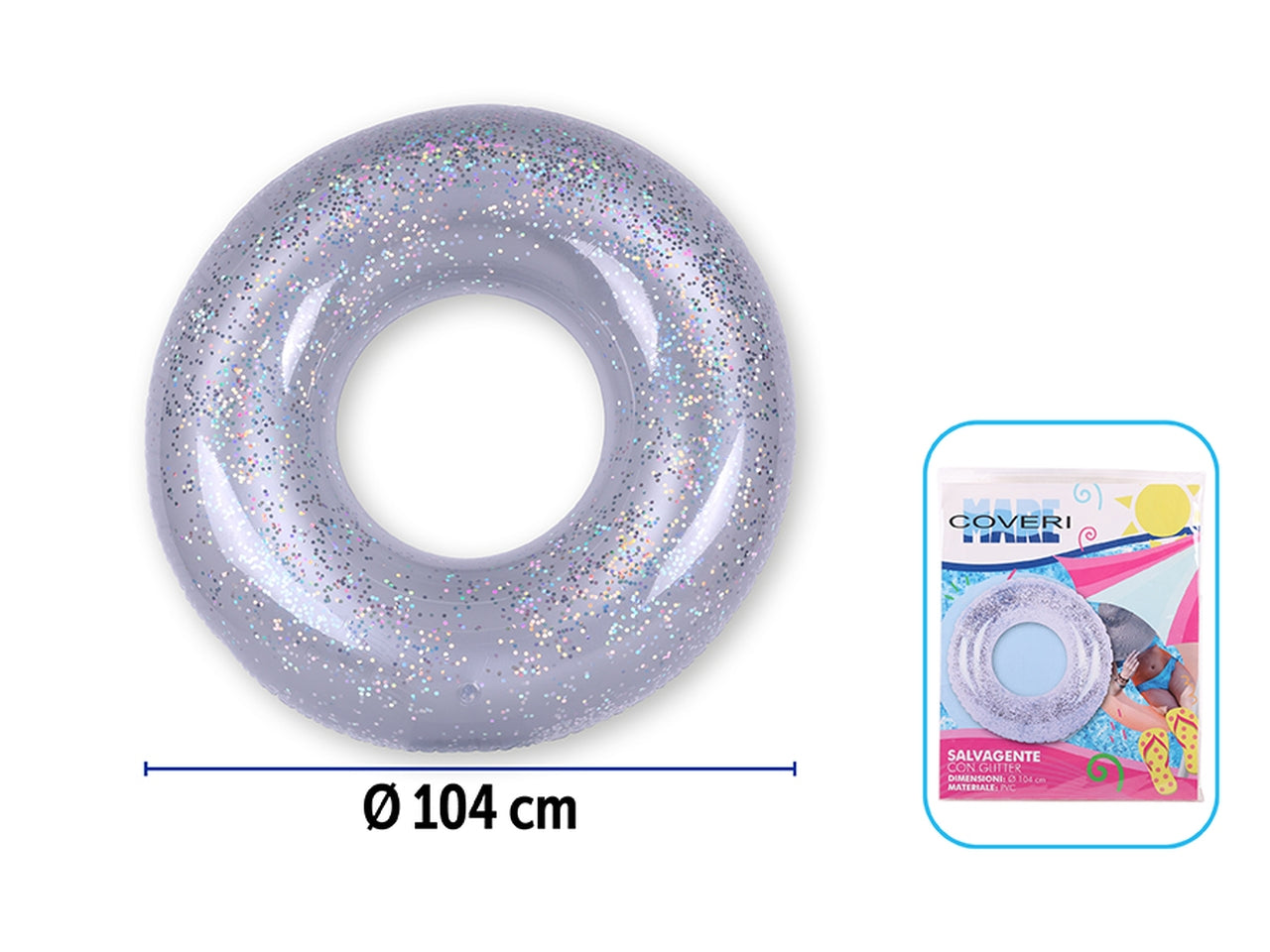 Salvagente con glitter d.104cm