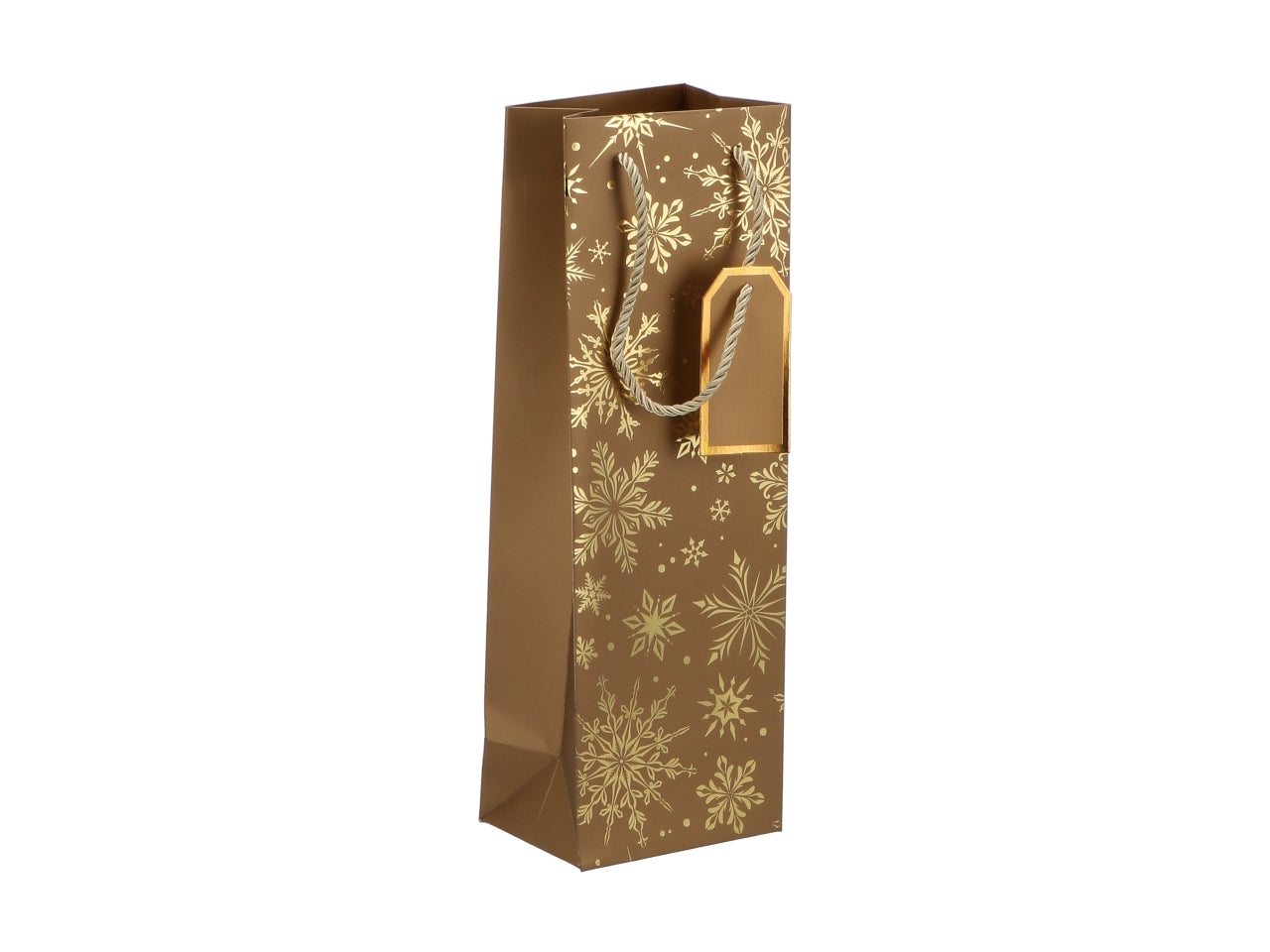 Busta regalo natalizia fiocco di neve in carta disponibile in 4 colori assortiti 12x9xh36 cm - AD Trend