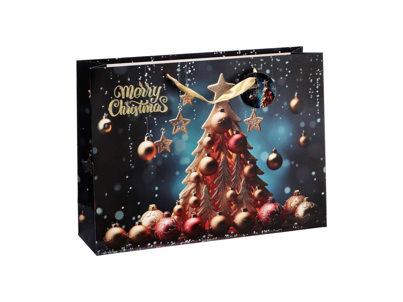 Busta regalo natalizia in carta 4 colori assortiti 31x12x26 cm - AD Trend