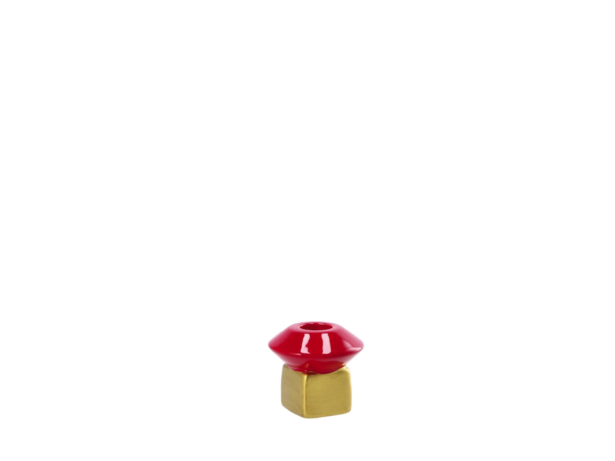 Porta candela natalizio in ceramica d.6,5h6cm - assortito