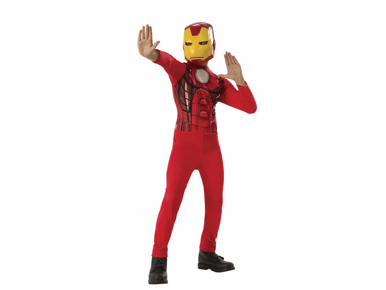 Costume Iron Man opp, composto da tuta e maschera taglia S 3-4 anni