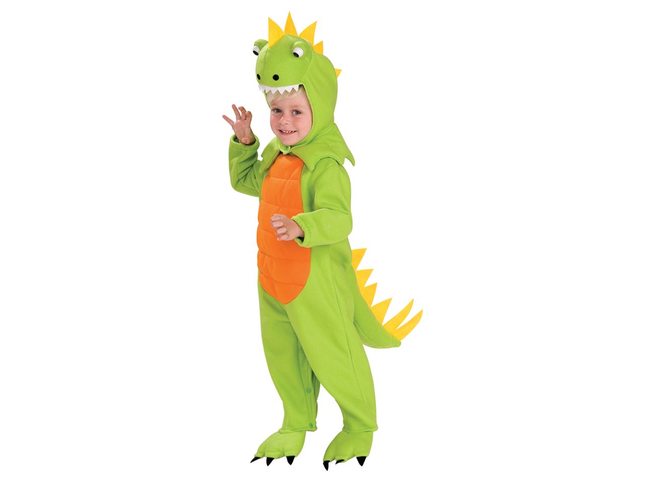 Costume baby dinosauro, composto da tuta con cappello e suono taglia 3-4 anni