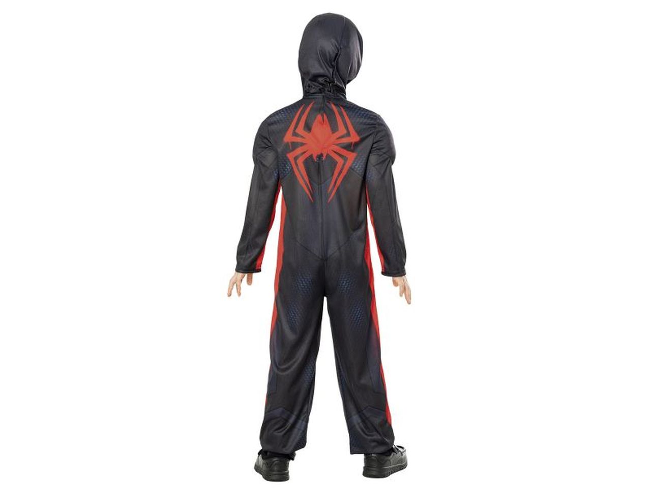 Rubies costume miles morales deluxe taglia xxs 3-4 anni - tuta muscolosa con dettagli stampati e copristivali e mascherina in tessuto