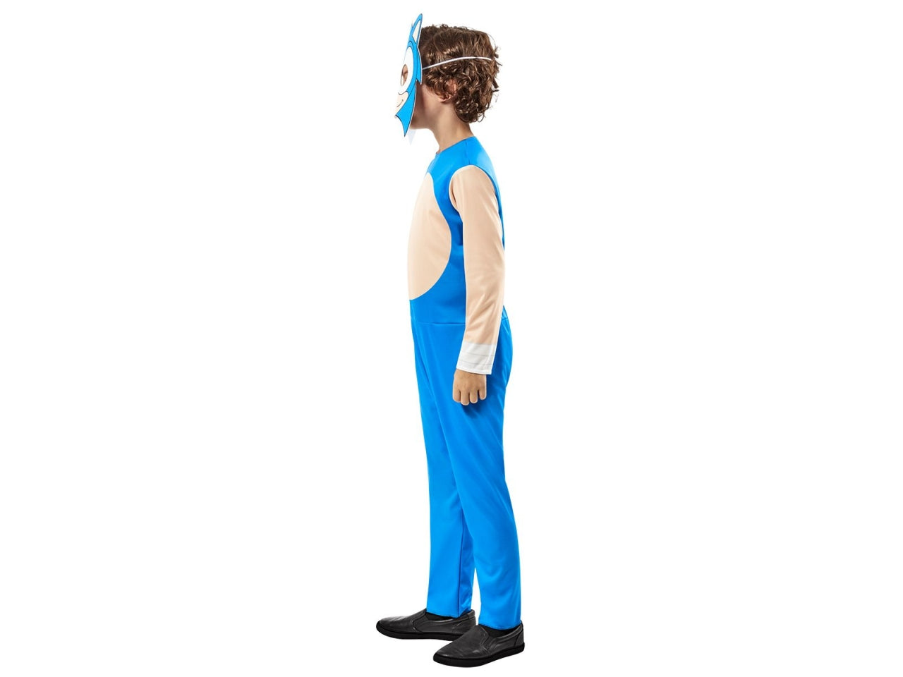 Costume Sonic the hedgehog, composto da tuta stampata e maschera taglia XXS 3-4 anni