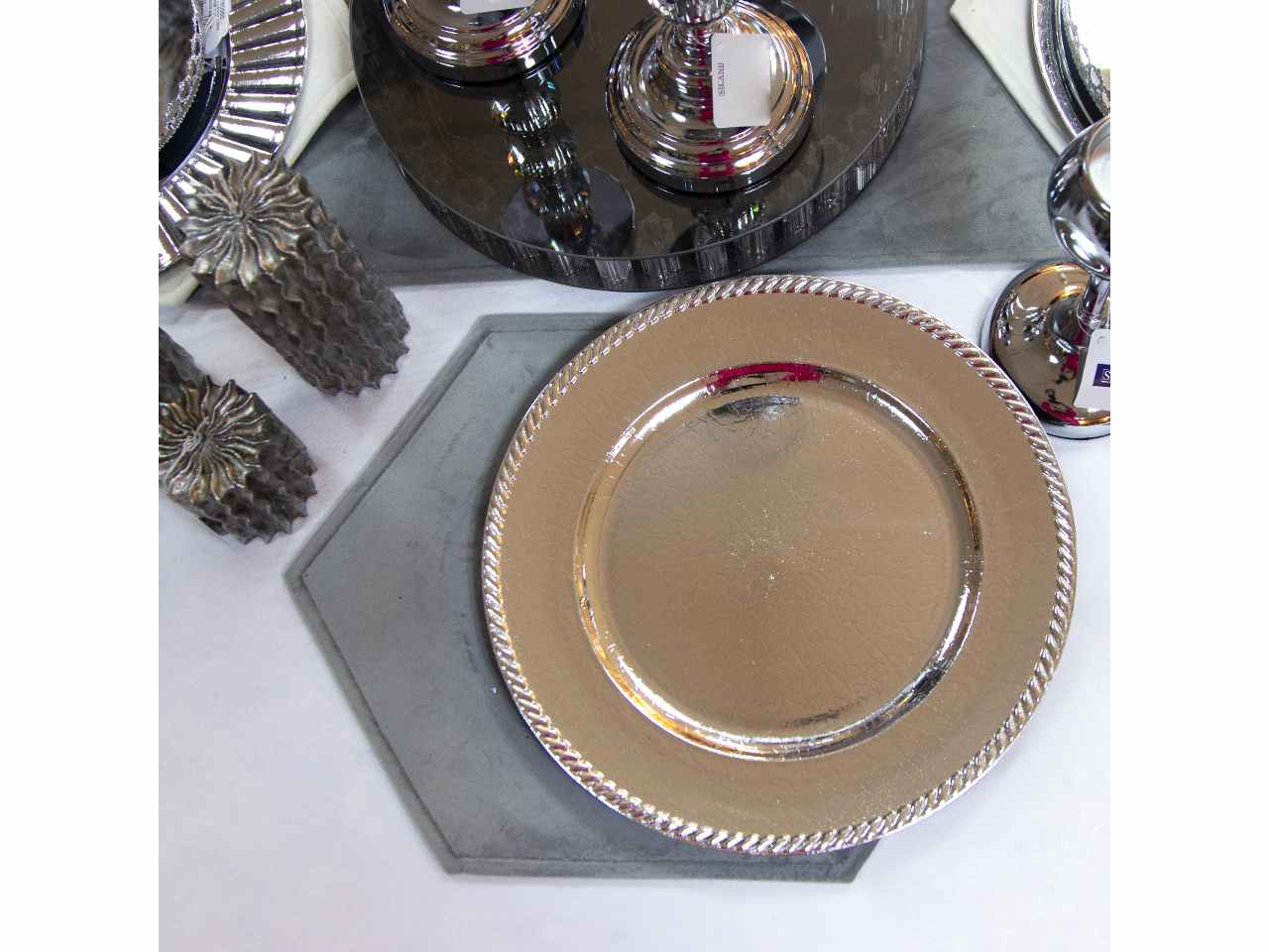 Tovaglietta velluto 46x34 grigia $