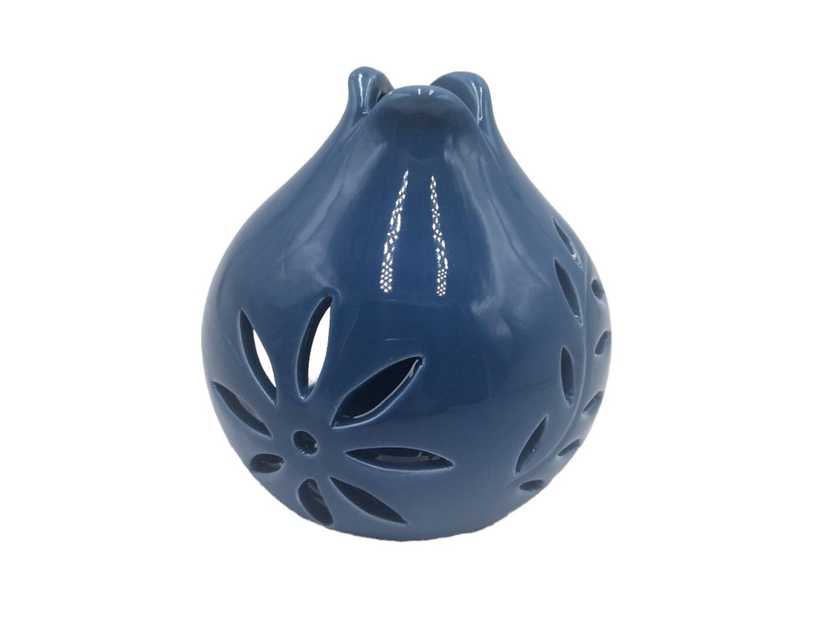 Porta t-light colore blu misura h.12cm