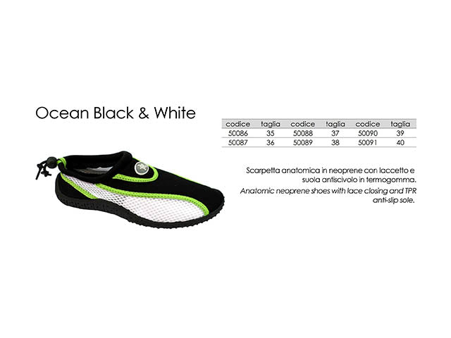 Scarpette ocean blackwhite tg.40